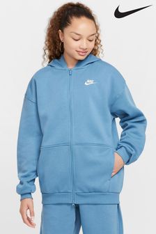 Nike Aegean Blue Oversized Club Fleece Zip Through Hoodie (K84317) | 270 zł