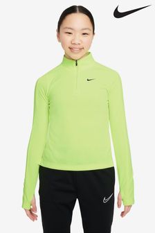 Nike Yellow Volt Dri-FIT Long-Sleeve 1/2 Zip Top (K84321) | kr454