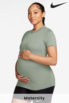 Nike Khaki Green Maternity One Dri-Fit Short Sleeve Top (K84432) | kr730