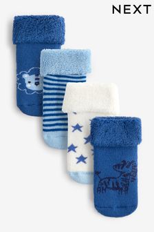 أزرق شخصية - Towelling Socks 4 Pack (0mths-2yrs) (K84947) | 3 ر.ع