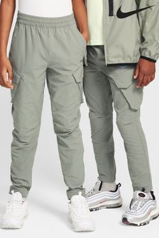 Nike logo woven joggers in stone new arrivals