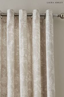 Laura Ashley Natural Lloyd Eyelet Lined Lined Curtains (K85233) | €102 - €284
