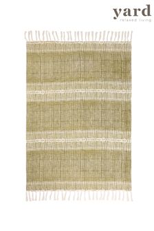Yard Olive Green Sono Ink Abstract Fringed Throw (K85334) | €54
