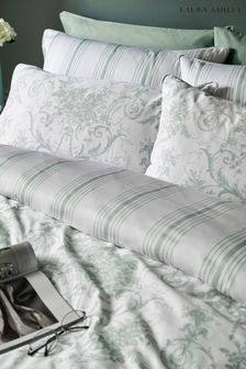Laura Ashley Sage Green Tuileries Duvet Cover and Pillowcase Set (K85367) | OMR23 - OMR44
