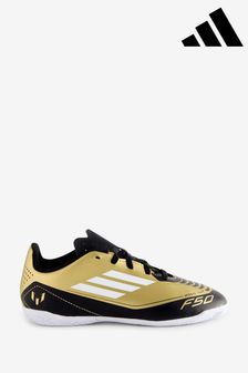 adidas Gold/White Kids F50 Club Messi Indoor Boots (K85536) | NT$1,630