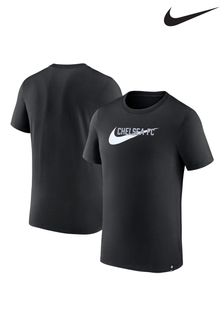 Czarny - Nike Chelsea koszulka z logo Swoosh (K85758) | 175 zł