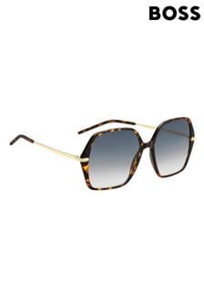 BOSS Brown 1660/S Hexagonal Sunglasses (K86181) | $333
