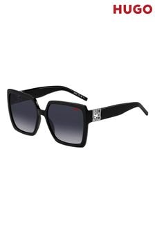 Hugo 1285/s Black Square Sunglasses (K86210) | 889 LEI