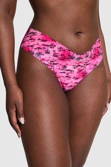 Victoria's Secret PINK Enchanted Pink Palm Trees Thong No Show High Leg Knickers (K86351) | €12