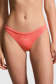 Victoria's Secret PINK Crazy For Coral Pink Thong Seamless Knickers (K86378) | €13