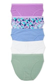 Victoria's Secret Purple/Blue/White/Green Brief Knickers Multipack (K86417) | kr350