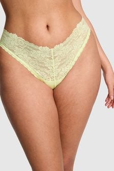 Lime Cream Green Lace - Victoria's Secret Pink Knickers (K86439) | kr160
