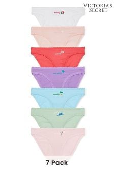 Victoria's Secret White/Pink/Red/Purple/Blue/Green Bikini Knickers Multipack (K86441) | kr640