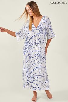 Accessorize White Embroidered Swirl Dress (K86483) | LEI 358
