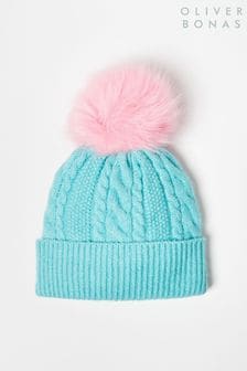 Azul - Oliver Bonas Brown Cable Pom Knitted Bobble Hat (K86500) | 34 €
