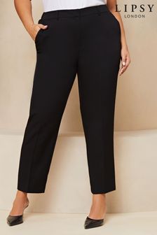 Lipsy Black Curve Tailored Tapered Smart Trousers (K86621) | 162 QAR