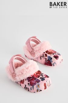 Girls Slippers Baker by Ted Baker Pink Floral UK 11 EU 29 Nightwear Next Ukraine