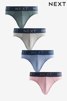 Blue/Green Texture 4 pack Cotton Rich Briefs (K88035) | $40