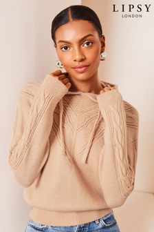 Lipsy Pink Knitted Hoodie (K88275) | kr510