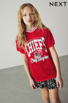 Red Kansas City Chiefs NFL American Football T-Shirt (3-16yrs) (K88514) | €20 - €26