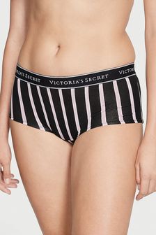 Victoria's Secret Black Classic Stripe Short Logo Knickers (K89096) | €13