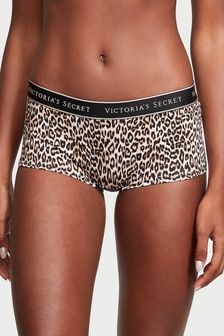 Victoria's Secret Leopard Brown Basic Instincts Short Logo Knickers (K89113) | kr160