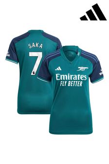 adidas Green Arsenal Third Shirt 2023-24 - Saka 7 Womens (K89214) | kr1,272