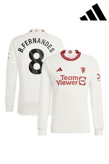 adidas White Manchester United EPL Third Shirt 2023-24 - B.Fernandes 8 (K89253) | SGD 199