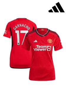 adidas Manchester United EPL Home Shirt 2023-24 - Garnacho 17 Womens