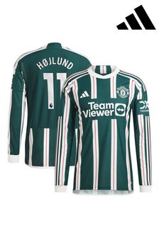 adidas Green Manchester United EPL Away Authentic Shirt 2023-24 - Hojlund 11 (K89389) | kr1,791