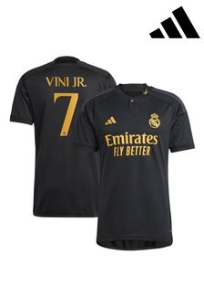 adidas Black Real Madrid Third Shirt 2023-24 - Vini Jr. 7 (K89522) | HK$1,008