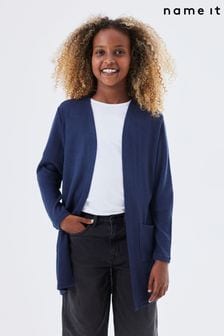 Name It Blue Knitted Cardigan with Pockets (K89858) | $26