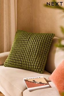 Light Green 59 x 59cm Global Bobble 100% Cotton Cushion (K89938) | 95 zł