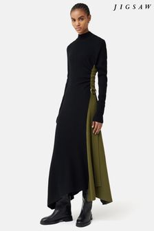 Jigsaw D Ring Knitted Black Dress (K90090) | $549