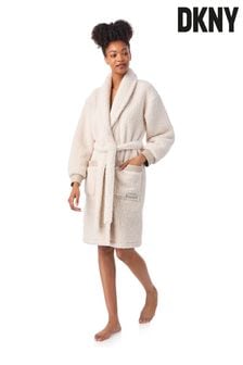 DKNY Cosy Sherpa Fleece Robe Dressing Gown (K90099) | $135