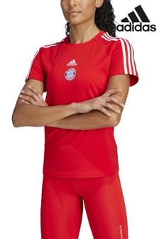 adidas Red FC Bayern DNA T-Shirt Womens (K90158) | LEI 197