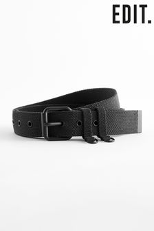 Black EDIT Canvas Belt (K90205) | OMR7