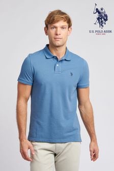 כחול  - חולצת פולו פיקה בגזרה רגילה של U.s. Polo Assn. (K90257) | ‏251 ‏₪