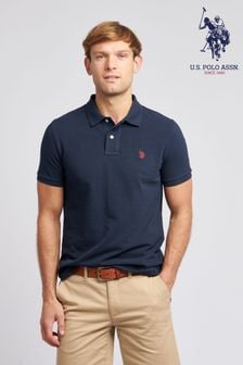 U.S. Polo Assn. Regular Fit Pique Polo Shirt (K90268) | 319 SAR