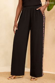 Love & Roses Side Trim Wide Leg Trousers