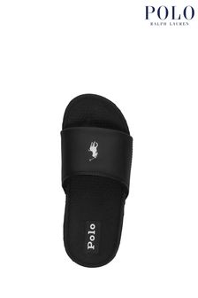 黑色 - Polo Ralph Lauren男童款Fairview標誌拖鞋 (K90358) | NT$2,100