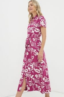 Fatface Aster Wallpaper Floral Midi Dress (K90373) | NT$3,030