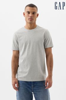 Выбеленный серый - Мягкая футболка с короткими рукавами и круглым вырезом Gap Everyday (K90415) | €13