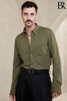 Зеленый - Banana Republic рубашка из пике Luxury-touch (K90445) | €79