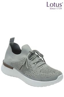 Lotus Grey Casual Knit Trainers (K90521) | AED250