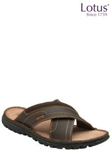 Lotus Brown Casual Mens Sandals (K90535) | $138