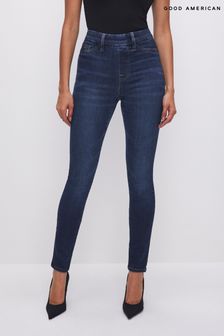 Good American Dark Blue Power Stretch Pull On Skinny Jeans (K90569) | €117