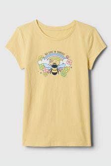 Jaune motif abeille - T-shirt graphique Manche courte Col ras du cou Gap (4-13 ans) (K90571) | €12