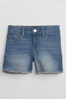 Gap Mid Blue Medium Wash Denim Mid Rise Midi Shorts (5-14yrs) (K90618) | €29
