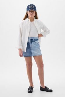 Gap Blue Patchwork Mini Skirt (6-14yrs) (K90621) | €25